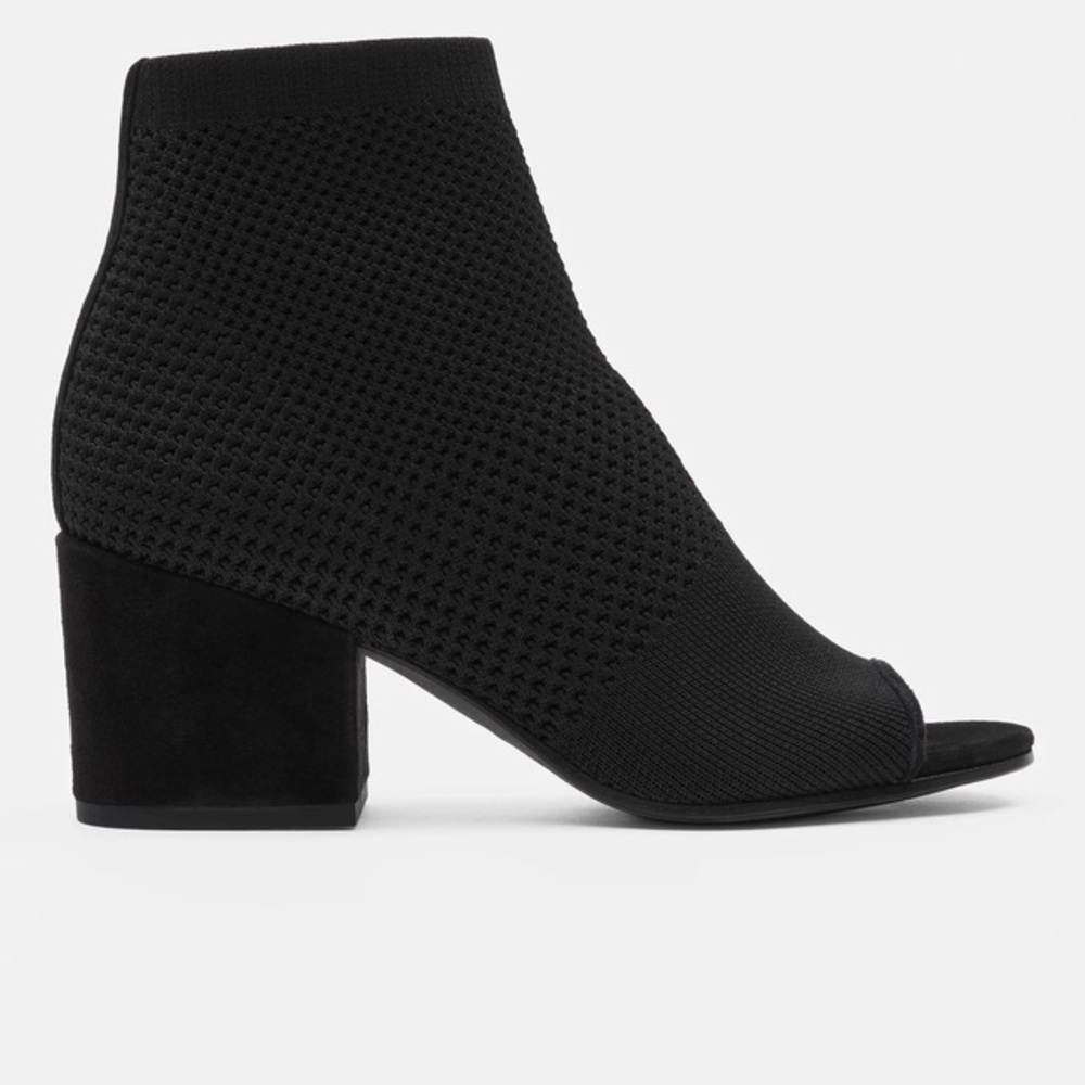 Croft Stretch Knit Open-Toe Bootie 9M Eileen Fisher